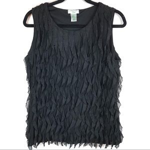 Laura Ashley black sleeveless top. PL